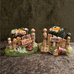 “Happy Spring” Candle Holder Set